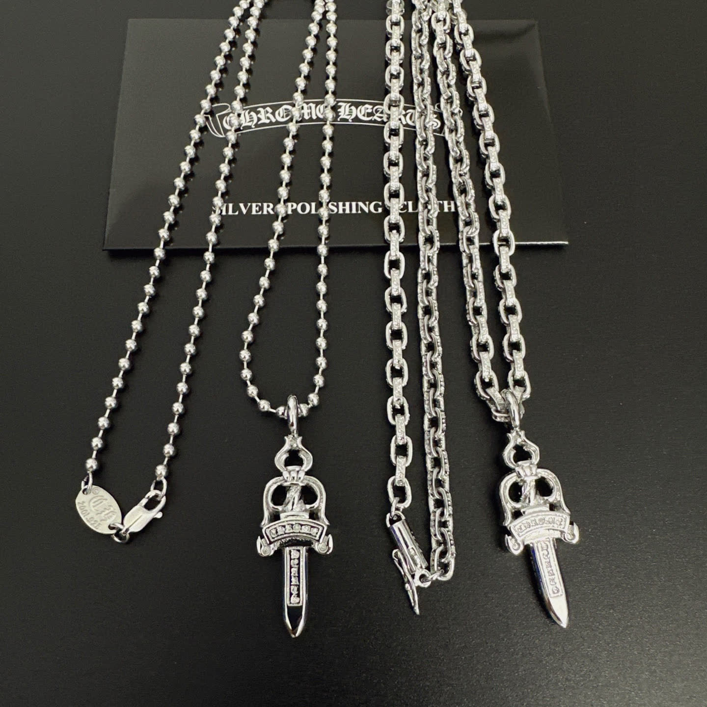 Chrome Hearts Silver Sword Pendant Necklace